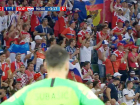 Флаг Молдовы попал в кадр во время прямой трансляции матча между Россией и Хорватией