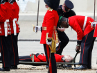 Массовый «жаркий» обморок гвардейцев во время парада в честь королевы попал на видео