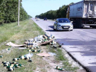 Алкогольный курьез под Комратом: водитель грузовика потерял 900 бутылок пива 
