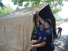 Спасатели начали заново устанавливать палатки экстренной помощи