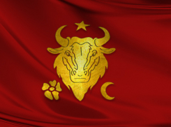 Президент предложил сделать красное знамя с головой тура национальным символом Молдовы