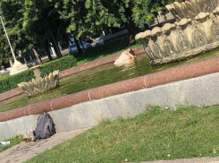 Голая парочка решила уединиться в фонтане
