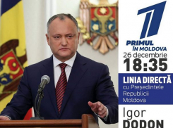 LIVE! «Прямая линия с Президентом Республики Молдова» на канале «Первый в Молдове