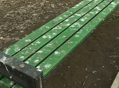 В сквере Кафедрального собора есть целые скамейки, но на них невозможно сидеть