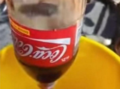 Отвратительное дохлое животное в бутылке Coca-Cola сняли на видео
