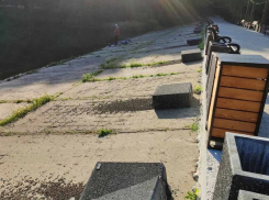 Вандалы испоганили парк на Рышкановке, разбив цветочные вазоны