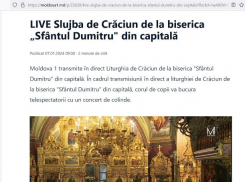 Санду в Рождество посетила Церковь, чей настоятель призвал перейти в Румынскую патриархию