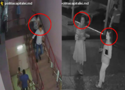 Нападение неизвестных на молодого кишиневца в торговом центре попало на видео