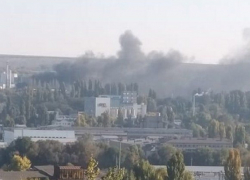 Пожар в столичной промзоне - горит склад старых компьютеров