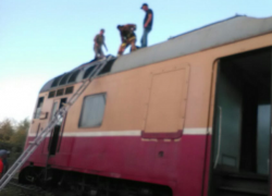 В Фалештском районе загорелся пассажирский поезд