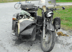 Раритетный советский мотоцикл выдержал удар «итальянца» в Баурчи