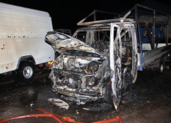 Минувшим вечером в Кишиневе дотла сгорел Mercedes Sprinter