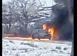 У коммуны Чореску сгорел автомобиль