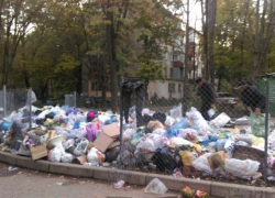 В День города мусор из одного из кишиневских дворов вывезли вместе с урнами 