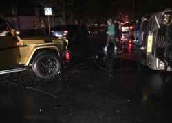 В Кишиневе столкнулись маршрутка и Mercedes Gelandewagen: есть пострадавшие