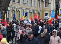 Социалисты протестуют у КС в защиту молдавского языка
