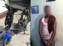 Угнанный молдаванином и разобранный для продажи скутер сняли на видео