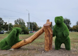 Декоративные фигуры животных появились в парке по улице Албишоара