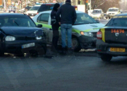 На Ботанике автомобиль полиции оказался вовлечен в аварию