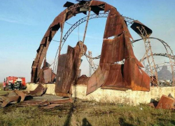 Огонь полностью уничтожил склад с фуражом на окраине Штефан Водэ