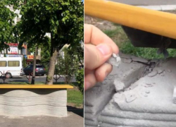 Вандалы добрались до новеньких 3D скамеек, установленных в столичном секторе Чеканы