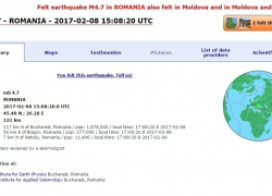 Произошедшее в Румынии землетрясение ощутили и жители Молдовы 
