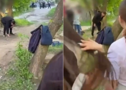 Мужчина с ножом в руке искал закладку во дворе, полном детьми