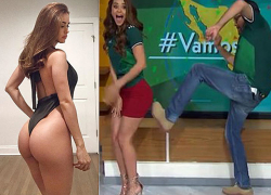 Самая сексуальная телеведущая подставила свою выдающуюся попу для удачи сборной на ЧМ-2018