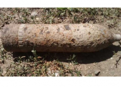 В Шерпенах нашли гигантский снаряд прямо в огороде