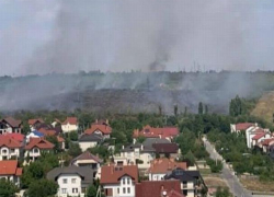 На Рышкановке горит сухая растительность, пламя охватило более ста гектаров