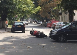 В Кишиневе произошло очередное ДТП с участием мотоцикла