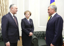 «Россия - стратегический партнер» - Игорь Додон встретился со спикером Госдумы РФ