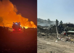 Мусорная свалка в Вулканештах горит уже вторую неделю 