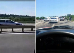 ДТП в прямом эфире - очевидец снял на видео, как безумец выехал на встречную полосу под Данченами и совершил лобовое столкновение с другим авто