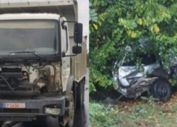 Авария под Хынчештами - Ford вылетел с трассы, несколько раз перевернулся и оказался далеко в кустах