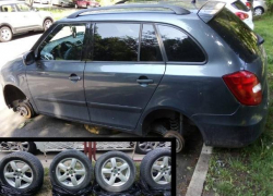 Полиция задержала вора автомобильных колес