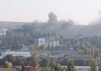 Пожар в столичной промзоне - горит склад старых компьютеров