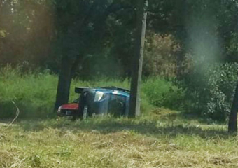 Перевернувшийся после ДТП  автомобиль в Кишиневе попал на видео