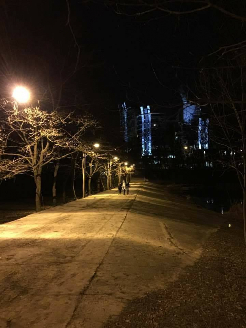 Благодаря социалистам в одном из парков на Рышкановке наконец появилось освещение 