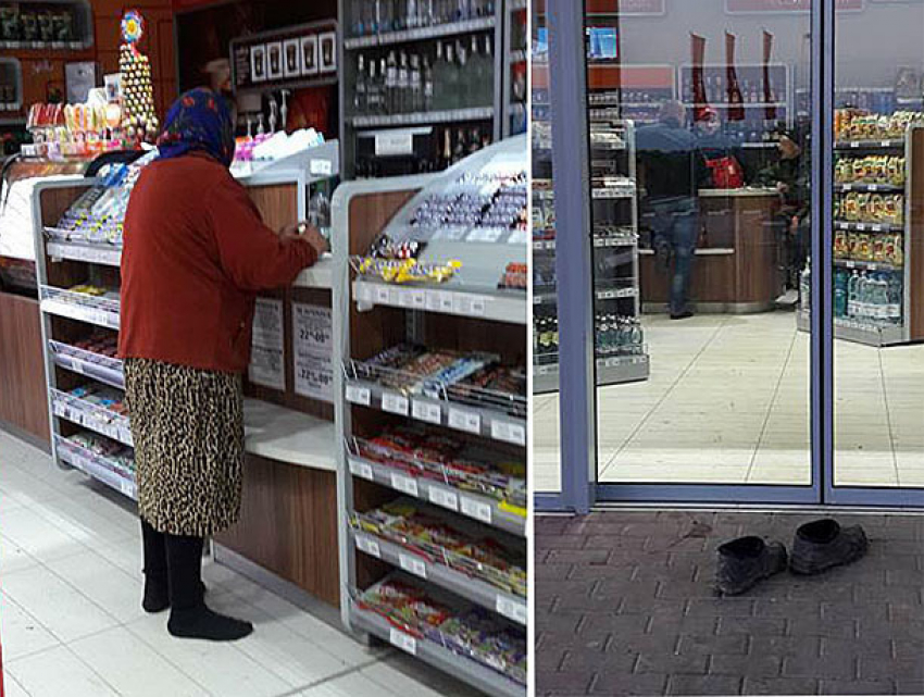 Пенсионерка в Кагуле, ходившая босиком по супермаркету, умилила пользователей
