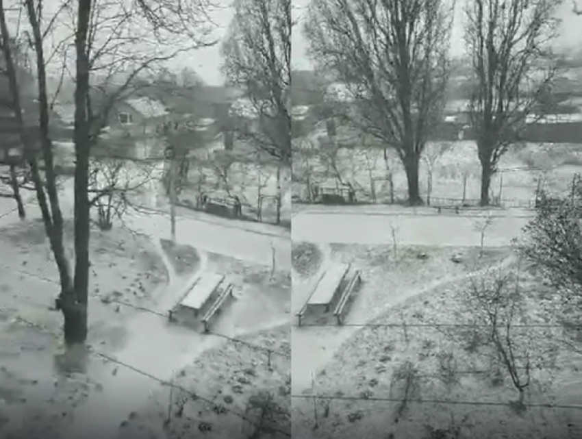 Зима в марте месяце – в Молдове снова идет снег