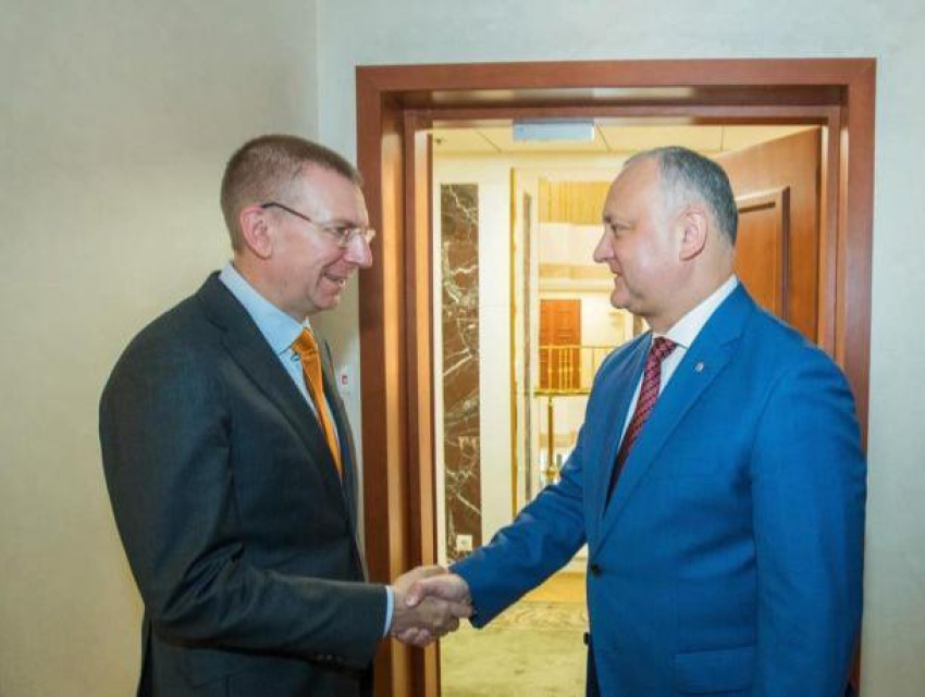 Игорь Додон встретился с министром иностранных дел Латвии