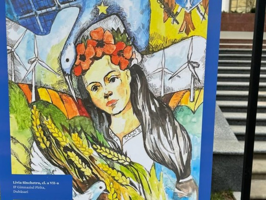 Власти организовали выставку «Как дети видят вступление Молдовы в ЕС»