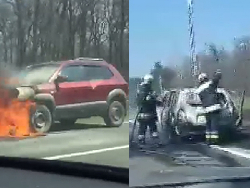 Жуткие последствия пожара на трассе Кишинев - Леушены: от горевшего автомобиля остался каркас 