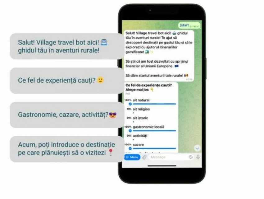 Запущен Travel Bot для знакомства с молдавскими селами