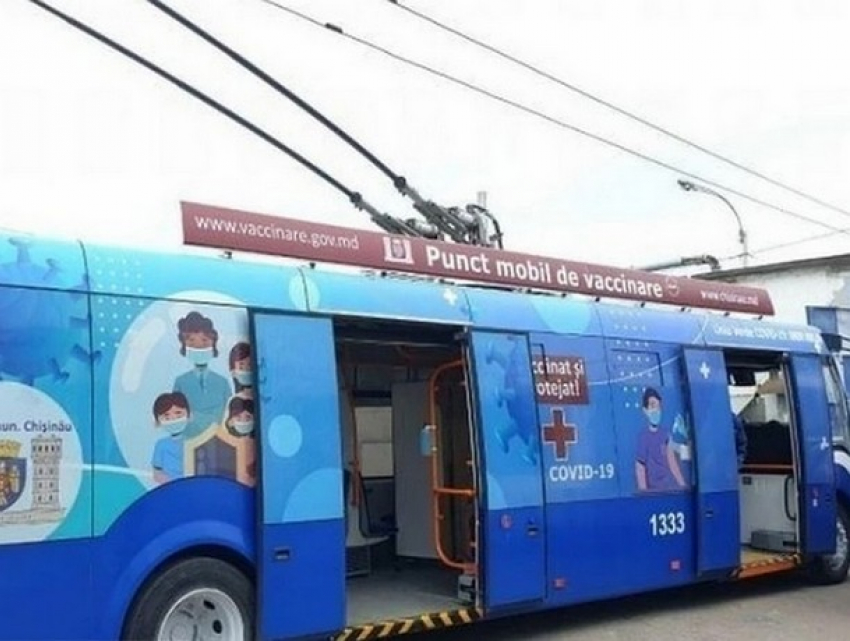 Мобильные пункты вакцинации в Кишиневе в воскресенье, 9 января 
