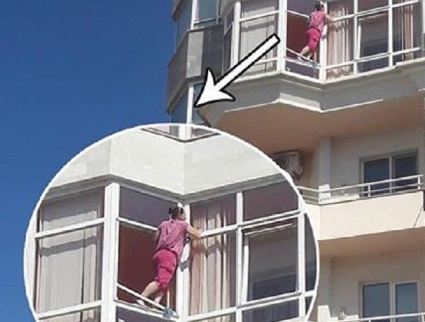 "Самая бесстрашная» женщина Молдовы, моющая окна, потрясла жителей Кишинева