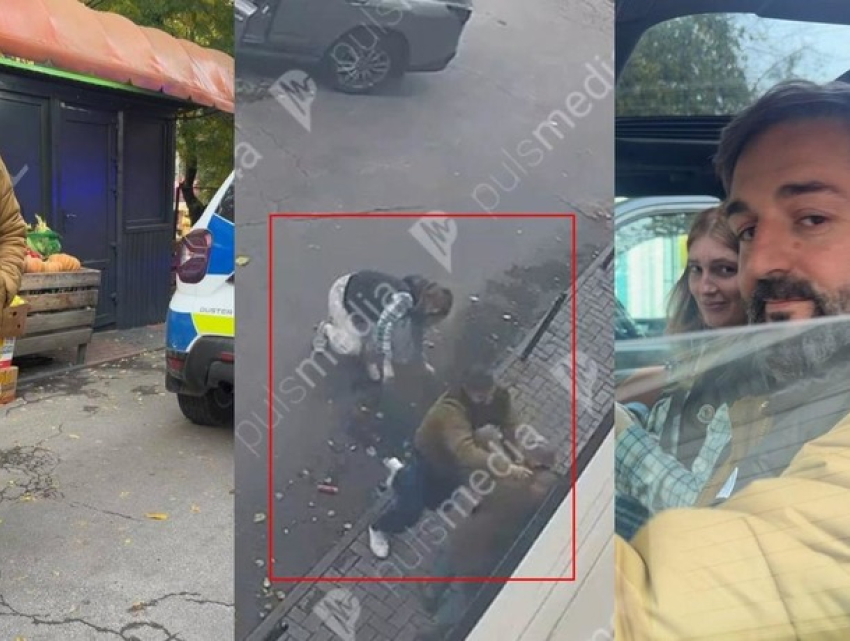 Скандал в центре Кишинева: певец Адриан Урсу и его беременная жена оказались в уличной драке с журналистом