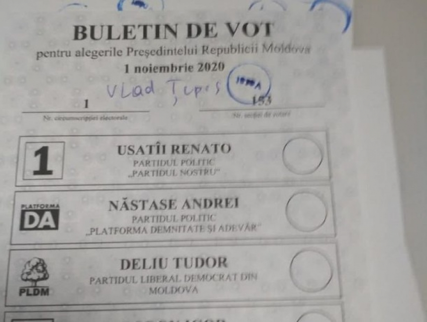 Один из молдавских избирателей проголосовал за Влада Цепеша
