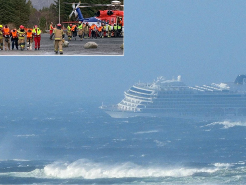 Норвежский круизный лайнер с 1 373 пассажирами на борту потерпел крушение